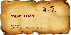 Mógor Tímea névjegykártya