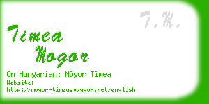 timea mogor business card