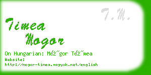 timea mogor business card